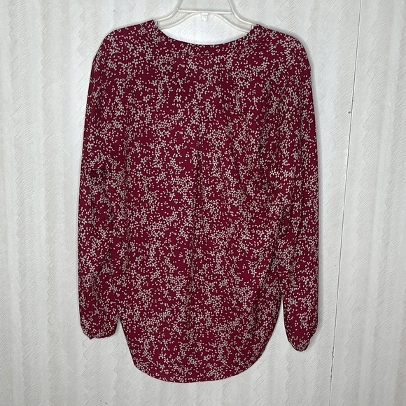 Lush Burgundy Floral Blouse - Picture 3 of 4
